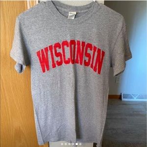 Wisconsin gray tee